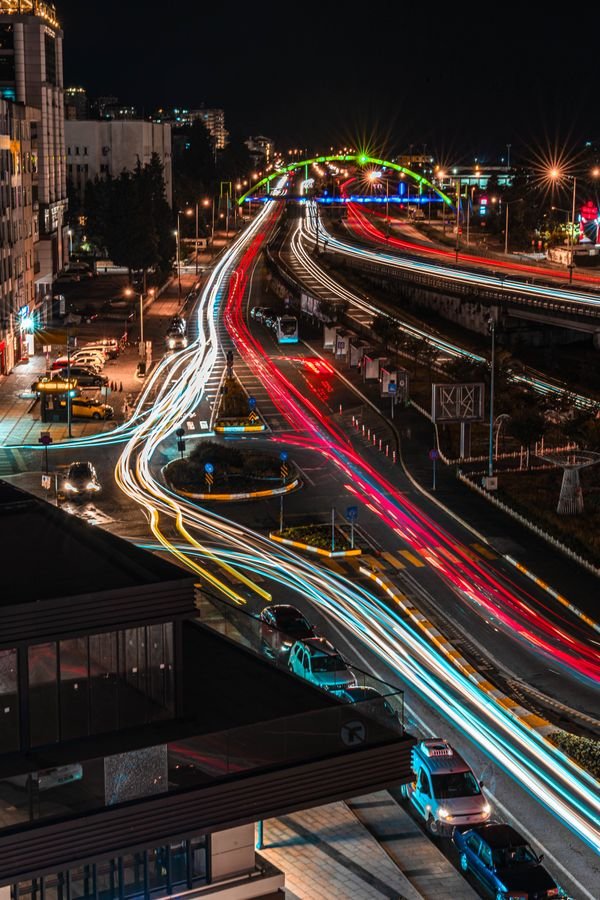City traffic at night, Florida rideshare driving